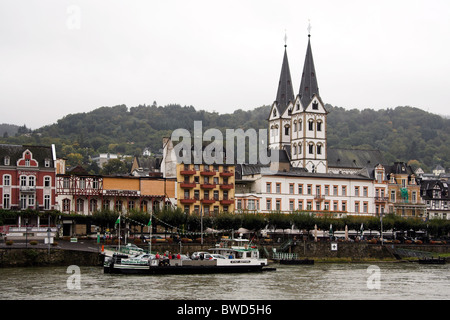 Saint Severus Church, Boppard, on the Rhine River, Germany Stock Photo
