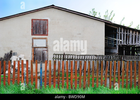 Barn in rural Ukraine, Eastern Europe Stock Photo