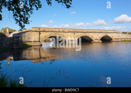 Old convict built bridge in the historic town of Ross in Tasmania Stock Photo