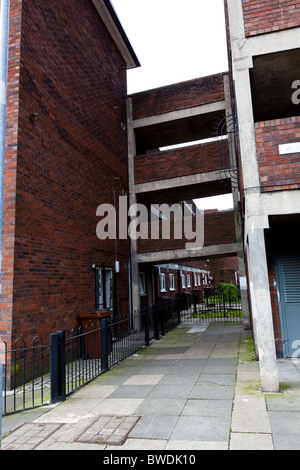 Deck access flats Stock Photo