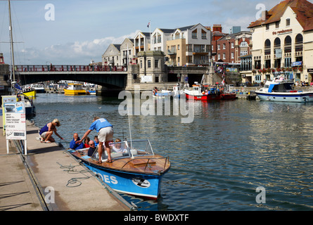 Hope Cove, an historic corner of Weymouth Harbour Stock Photo