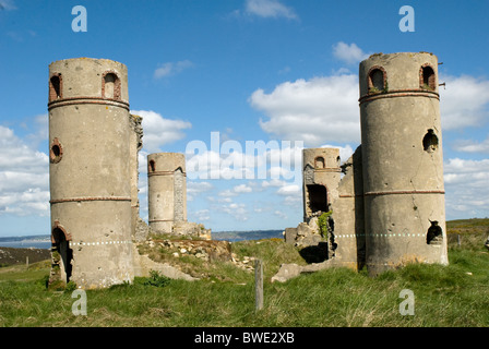 Camaret  presqu'ile de Crozon  ruins saint Pol Roux Stock Photo