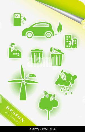 eco friendly icons Stock Photo