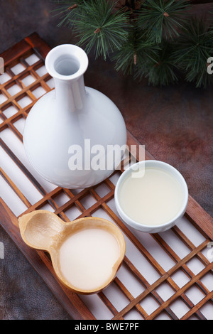 Korean traditional alcohol made from grain Stock Photo