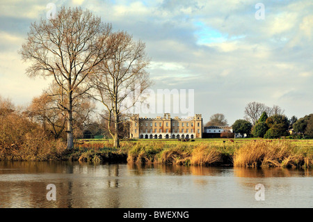 Syon House with the River Thames in the foreground, Brentford, West London England UK Stock Photo