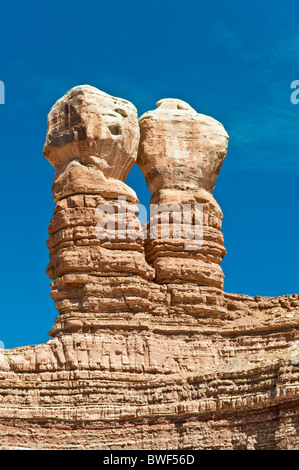 Twin Rocks, Bluff, Northern Utah, USA Stock Photo