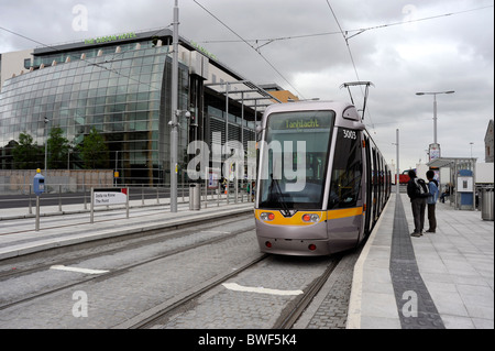 Luas Tram Dublin's Light rail tram system,Dublin,Ireland Stock Photo