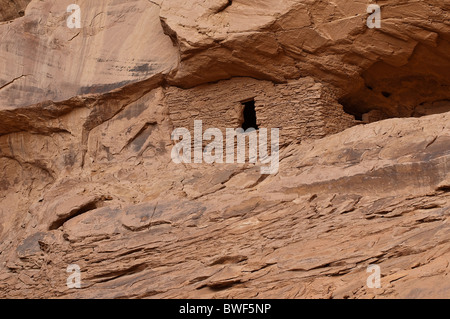 THE LONG HOUSE, about 1500 year old ruin of Native American Indians, Mystery Valley, Arizona, USA Stock Photo