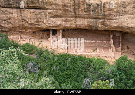 Fire Temple, a cliff dwelling of the Ancestral Puebloans American Indians, about 1250 years old, Mesa Verde National Park Stock Photo