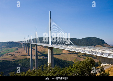 Millau viaduct the tallest bridge in the world, Millau, Southern France JPH0292 Stock Photo