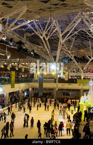 Ice Skating Rink - Westfield Shopping Centre - Shepherd's Bush - London Stock Photo