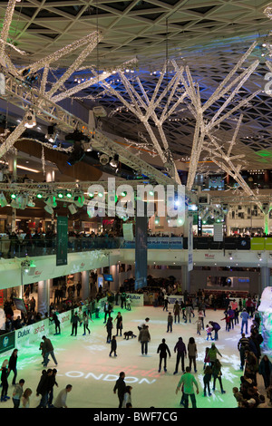 Ice Skating Rink - Westfield Shopping Centre - Shepherd's Bush - London Stock Photo