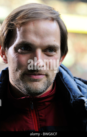 Moenchengladbach, Germany 20.11.2010, Football: Bundesliga season 2010/11 matchday 13, Borussia Moenchengladbach (green) vs Mainz (white) 05 2:3 -- Thomas Tuchel, manager of german Bundesliga club Mainz 05 Stock Photo