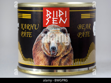 A Tin or Can of Bear Meat Pâté Stock Photo - Alamy