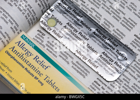 generic image of Antihistamine tablets used in allergy relief ...