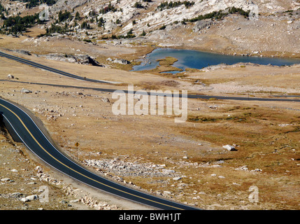 The Beartooth Highway over Beartooth Pass in Montana, United States of America Stock Photo