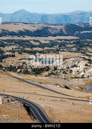 The Beartooth Highway over Beartooth Pass in Montana, United States of America Stock Photo