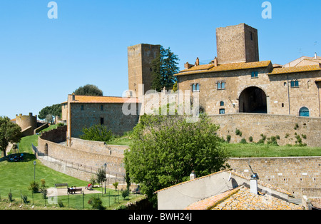 City Ramparts, Tuscania, Viterbo Province, Lazio, Italy Stock Photo