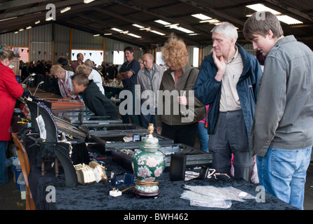 Antique market held at Melton Mowbray Cattle Market Stock Photo