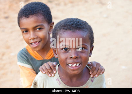 Two boys on Lamu Island, Kenya Stock Photo