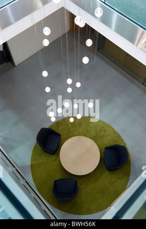 Ireland County Dublin City Ballsbridge Lansdowne Road Aviva Stadium interior stairwell in the President's suite area. Stock Photo