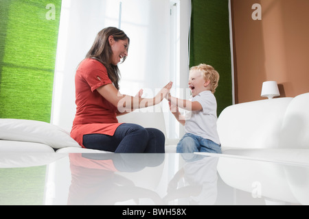 Mother and son having fun Stock Photo