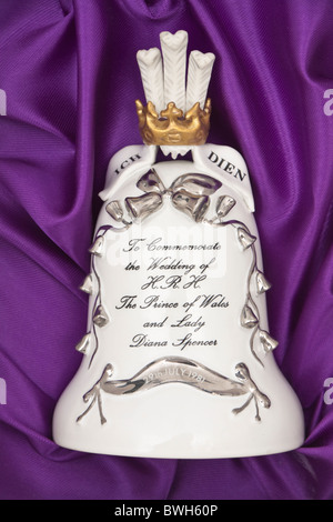 Porcelain bell to commemorate the wedding of H.R.H. The Prince of Wales and Lady Diana Spencer Stock Photo