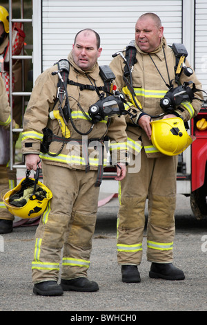 Two Firefighters Stock Photo