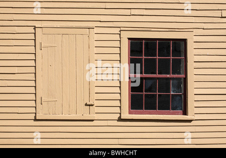 Wooden building detail Canterbury Shaker Village, New Hampshire, USA Stock Photo