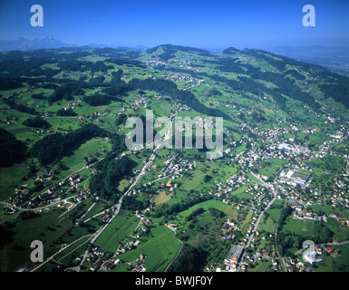 scenery landscape Thal canton St. Gallen aerial view aerial photo village villages Appenzell Eastern Switzerl Stock Photo