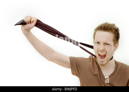 Portrait of an irritated man Stock Photo