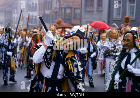 Europe, Germany, Baden-Wuerttemberg, Rottweil, Narrensprung in Rottweil Stock Photo