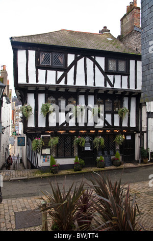 Cherub pub in Dartmouth, Devon,United Kingdom. Stock Photo