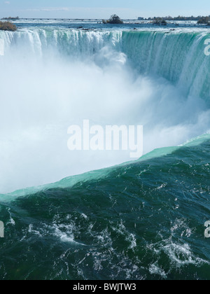 Beautiful fall nature scenery of Niagara Falls Canadian Horseshoe waterfall Stock Photo