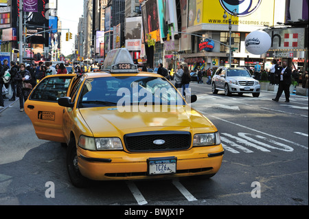 Yellow Taxi Cab New York City Stock Photo