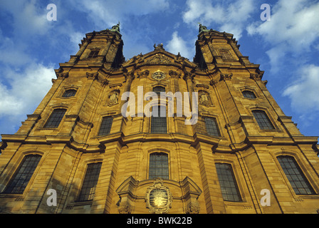 Pilgrimage church Basilica of the Fourteen Holy Helpers, Basilika Vierzehnheiligen, Bad Staffelstein, Franconia, Bavaria, German Stock Photo