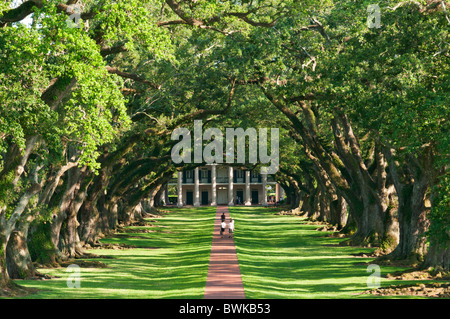 Louisiana, Vacherie, Oak Alley Plantation, main house completed 1841 Stock Photo