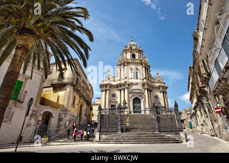 Cathedral San Giorgio, Ragusa Ibla, Ragusa, Sicily, Italy Stock Photo