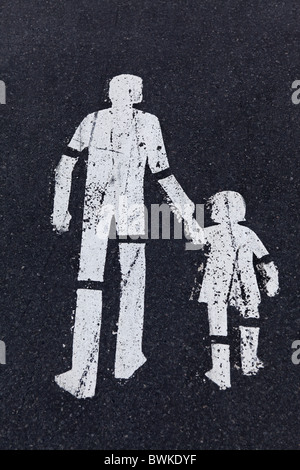 Road marking for pedestrian crossing, Helsinki, Finland Stock Photo