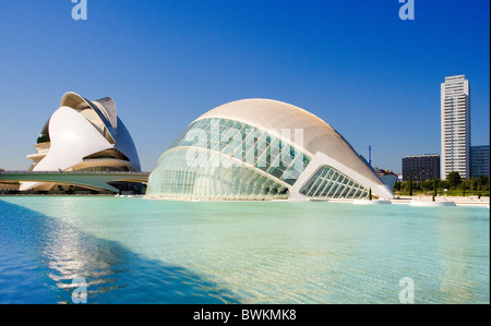 Artes y de read Spain Europe Valencia Ciudad de read Ciencias town city of the arts skills and the sciences Sci Stock Photo