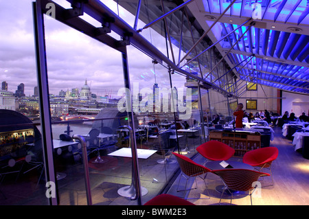 UK London OXO Tower Bar Brasserie Oxo Tower Wharf Southwark Great Britain Europe United Kingdom England Euro Stock Photo