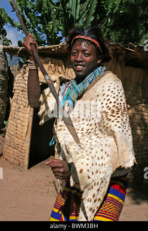 Dorze Tribe Man Holding Traditional Spear And Shield Taken In Stock ...