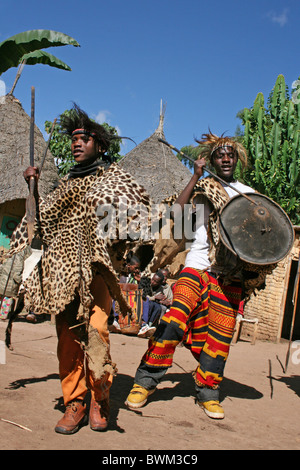 Traditional Dorze Tribe Dancing Taken In Chencha, Omo Valley, Ethiopia Stock Photo