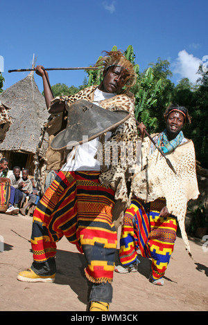 Traditional Dorze Tribe Dancing Taken In Chencha, Omo Valley, Ethiopia Stock Photo