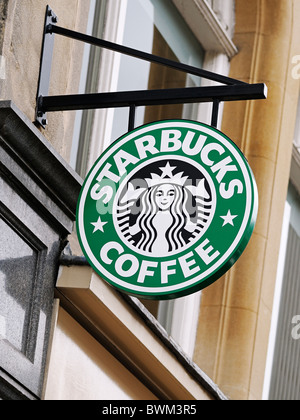 Starbucks Coffee Shop Sign Logo, Fleet Street, London England UK Stock ...