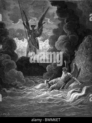 Gustave Doré; Black and White Engraving; Satan and Beelzebub Stock Photo