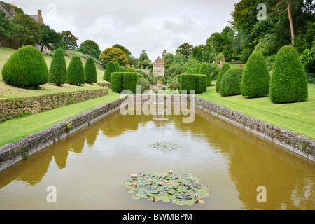 Gardens at Mapperton House, Dorset Stock Photo