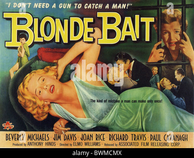 BLONDE BAIT (aka Women Without Men) Poster for 1956 AFR film with Paul Cavanagh and Beverly Michaels Stock Photo