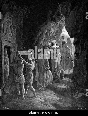 Gustave Doré, The Burial of Sarah, engraving, 1866-1868 Stock