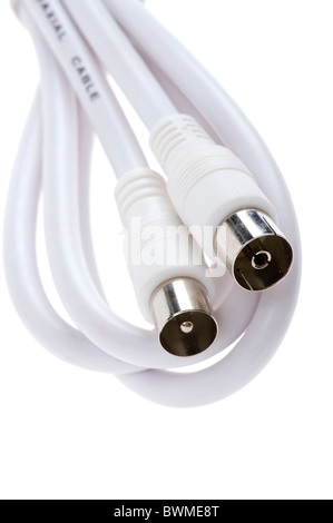 object on white - tool coaxial cable close up Stock Photo